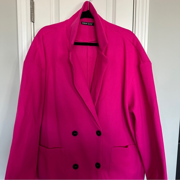 SHEIN Double Breasted Lapel Collar Overcoat - Picture 6 of 12